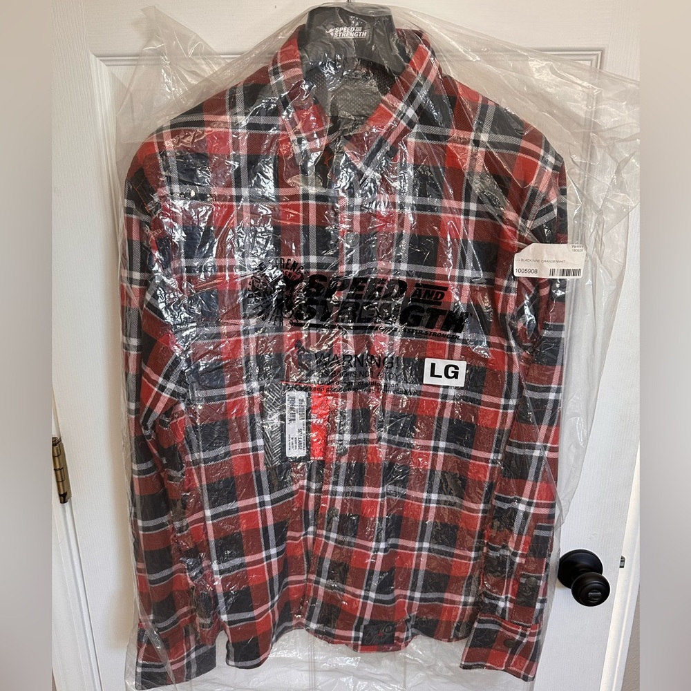 Speed and Strength Black Nine Kevlar Long Sleeve Shirt Orange/Black